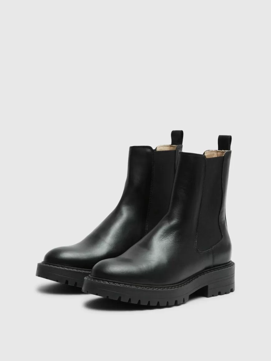 SELECTED SKINN CHELSEA BOOTS Black Sale