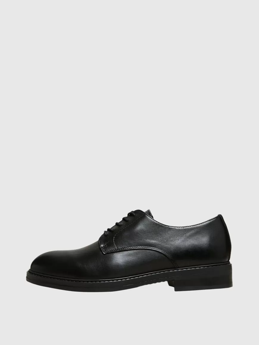 SELECTED SKINN DERBY-SKO Black Sale