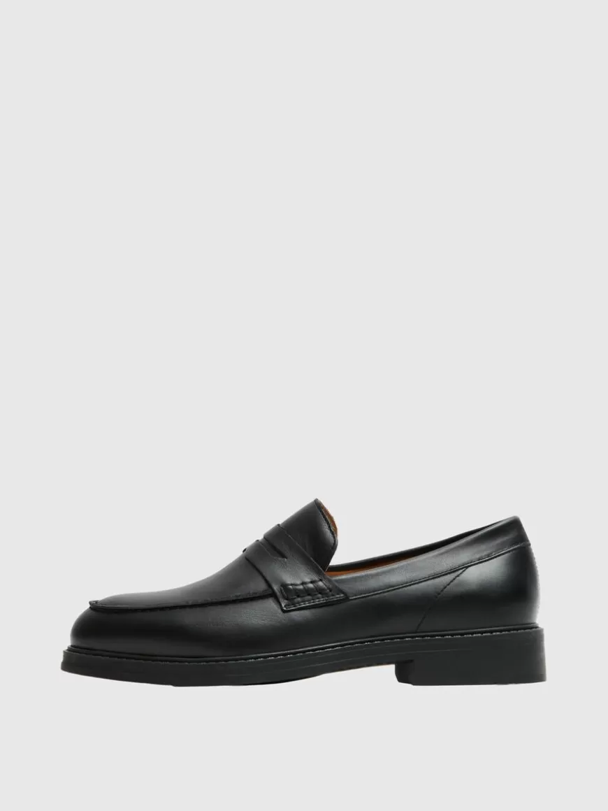 SELECTED SKINN LOAFERS Black Cheap