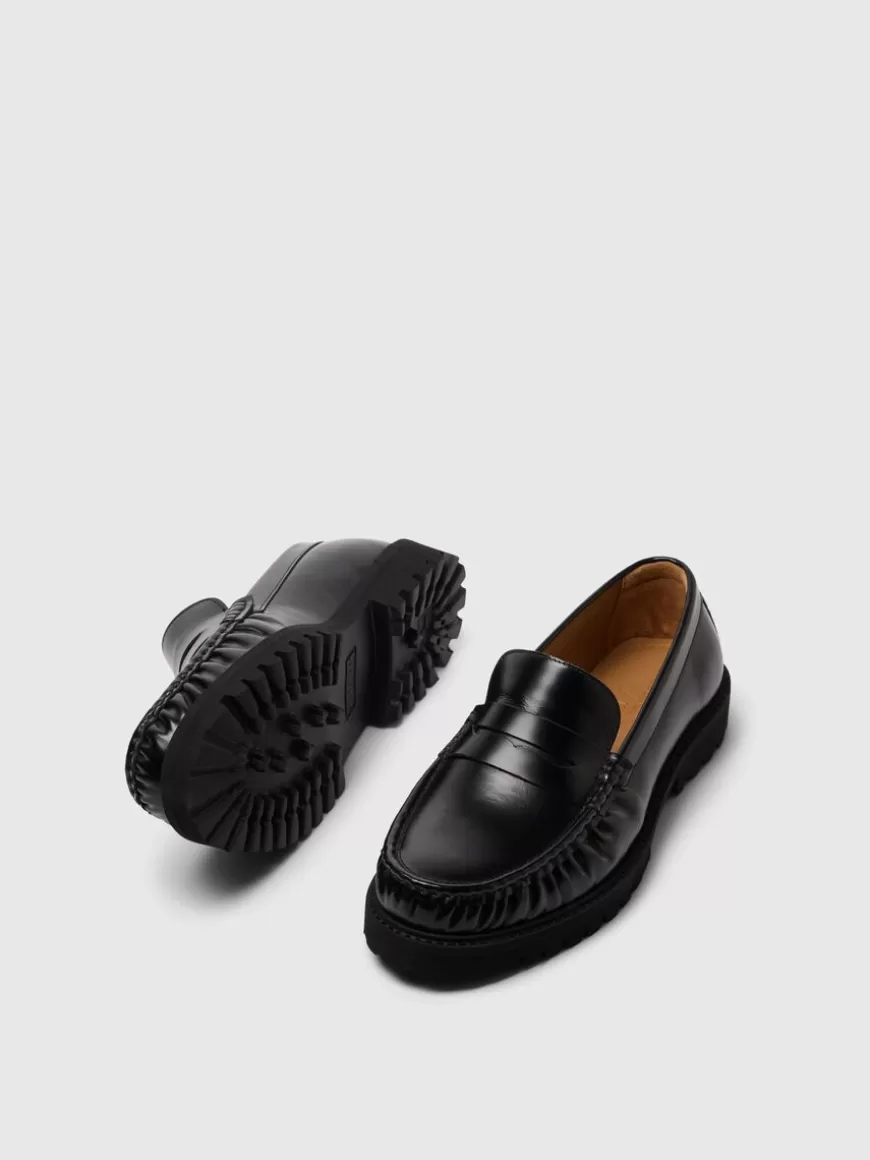 SELECTED SKINN LOAFERS Black Best