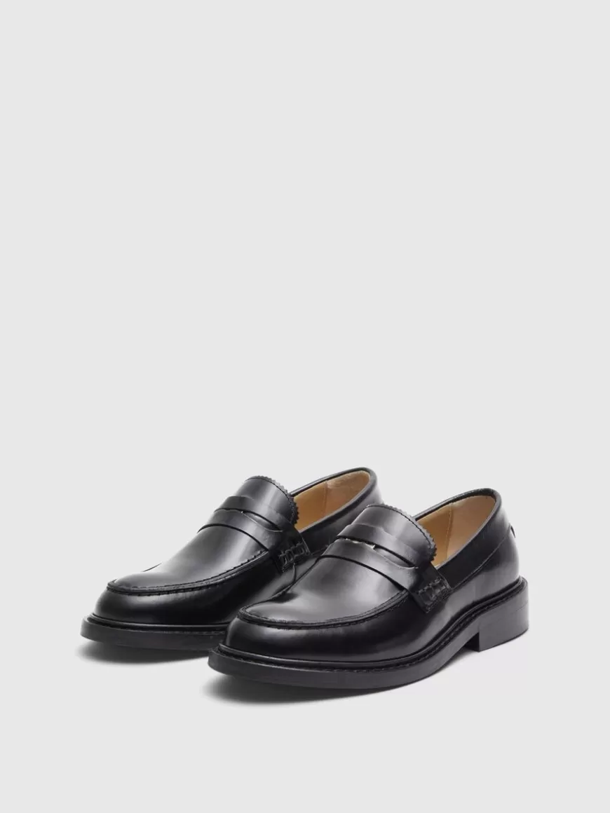 SELECTED SKINN LOAFERS Black Cheap