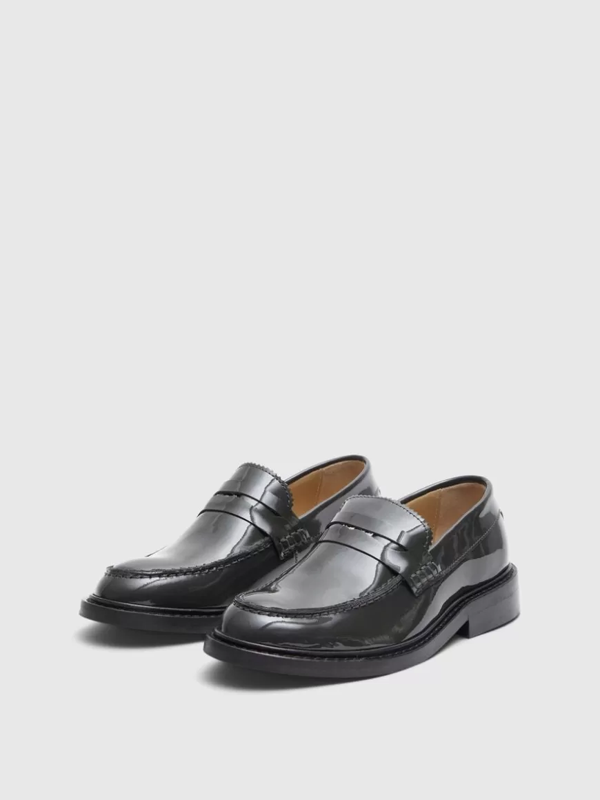 SELECTED SKINN LOAFERS Grey Sale