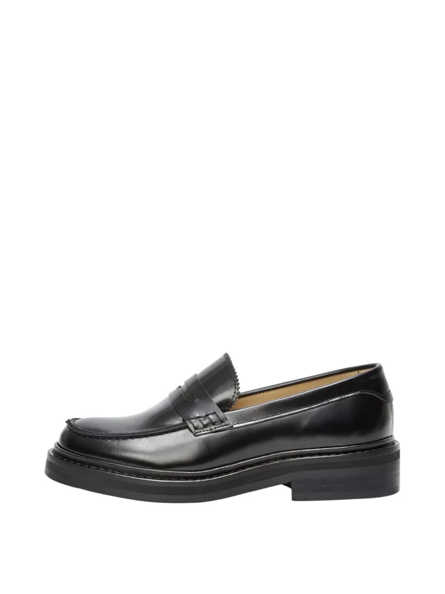 SELECTED SKINN LOAFERS Black Discount