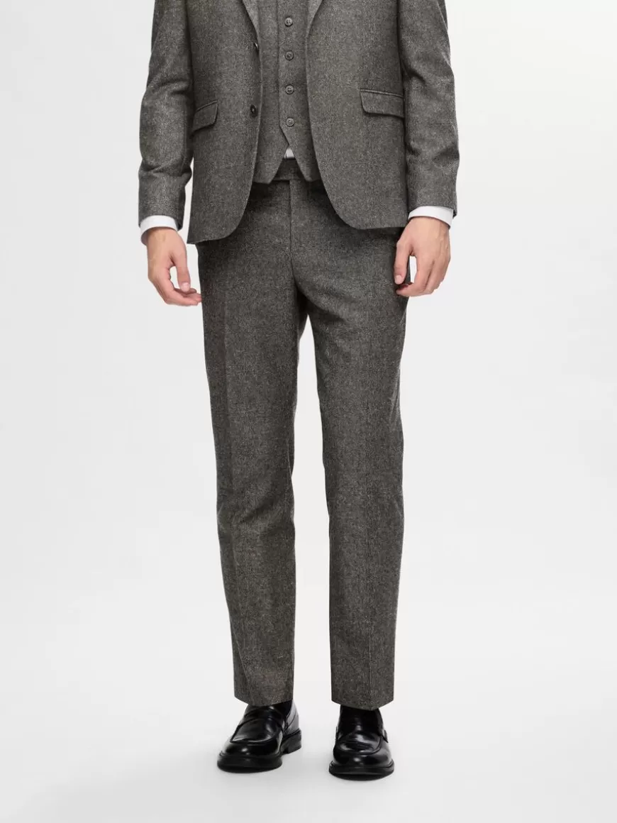 SELECTED SLIM FIT DRESSBUKSER Grey Discount