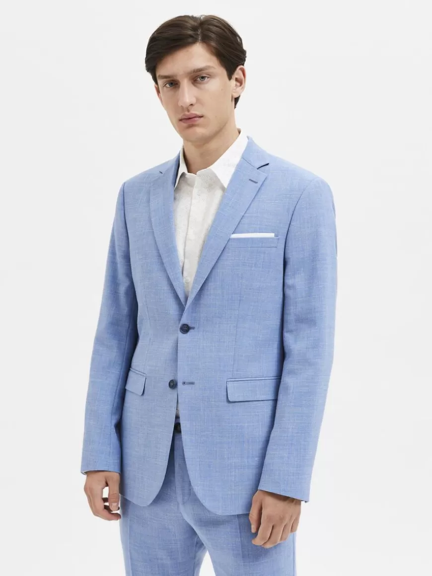 SELECTED SLIM FIT ENKELTSPENT BLAZER Blue Clearance