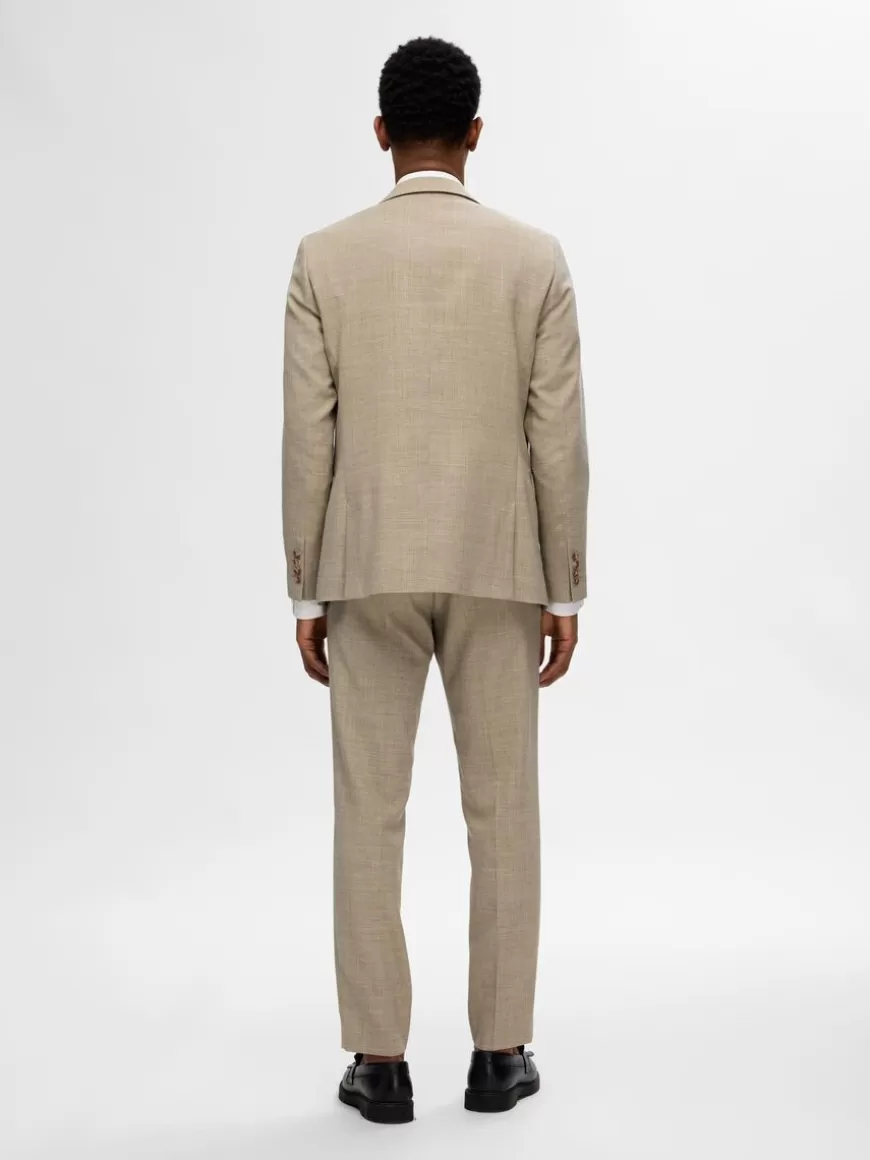 SELECTED SLIM FIT ENKELTSPENT BLAZER Beige Sale