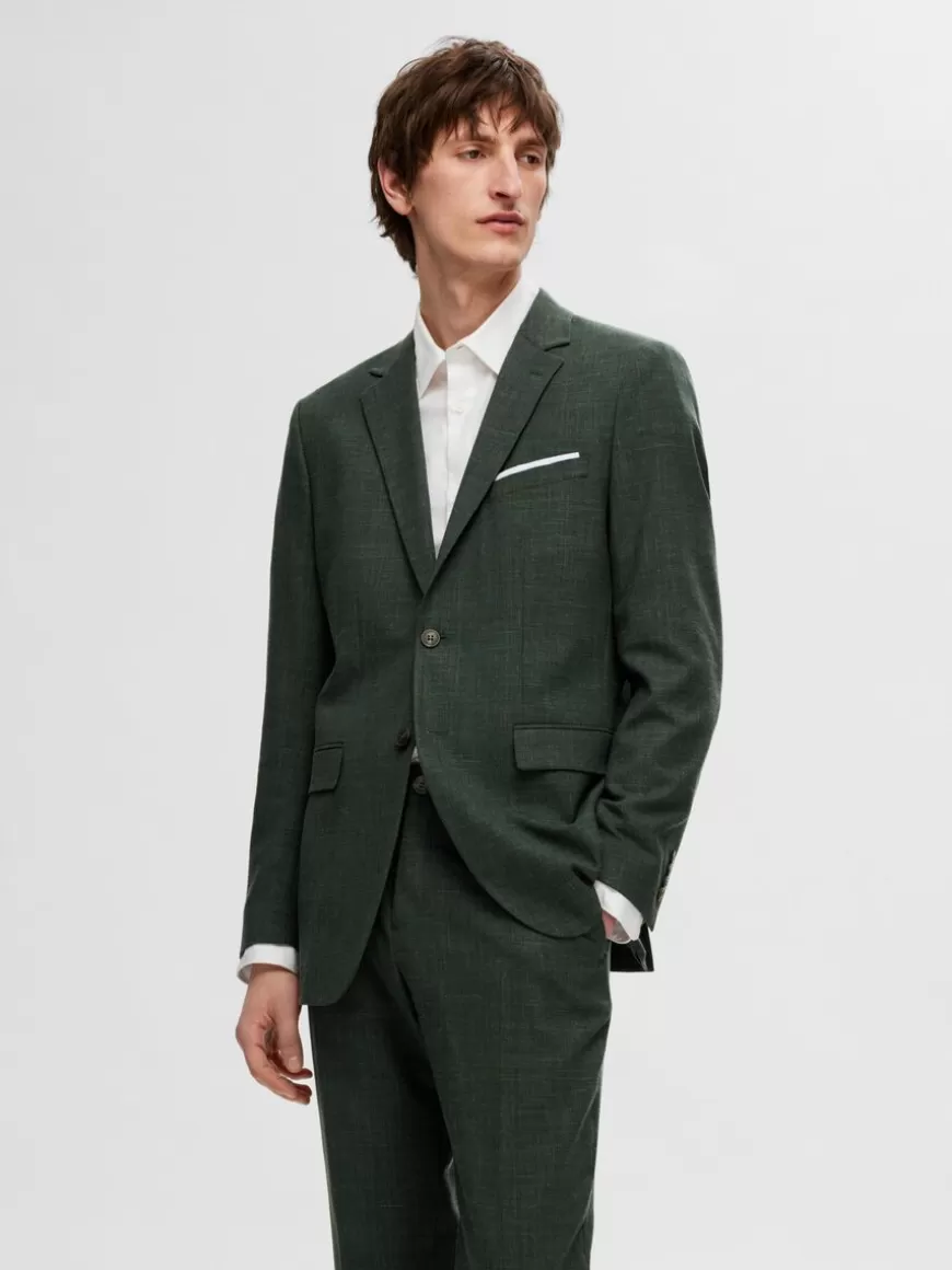 SELECTED SLIM FIT ENKELTSPENT BLAZER Green Best Sale