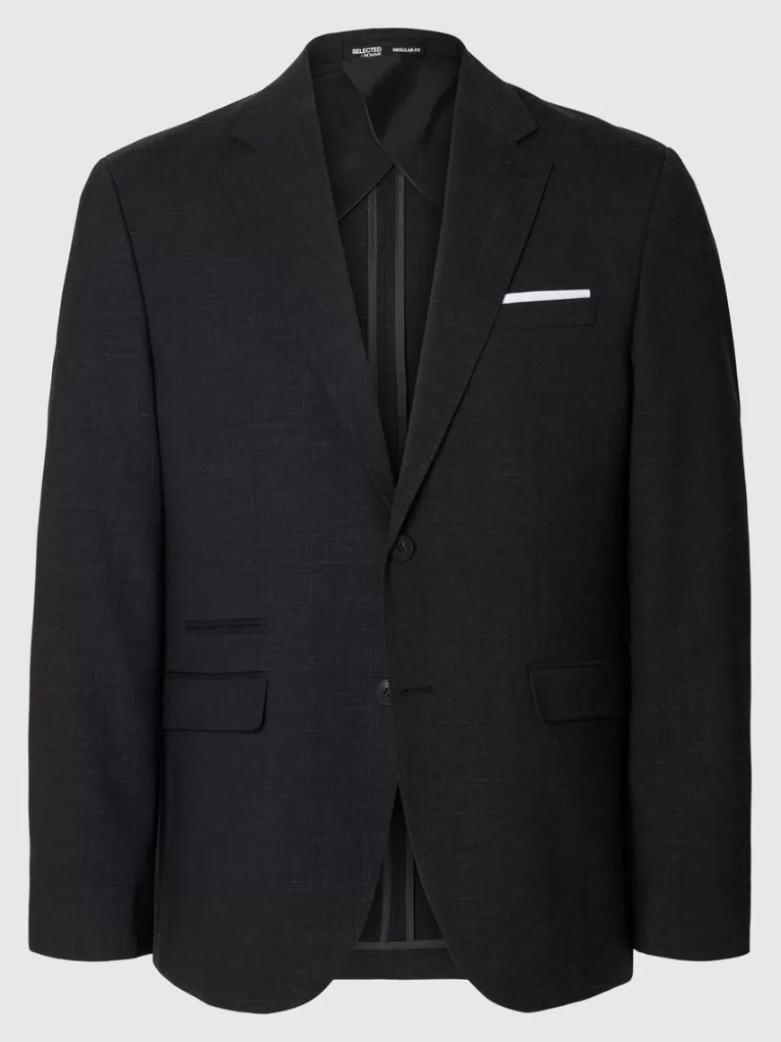 SELECTED SLIM FIT ENKELTSPENT BLAZER Black Outlet