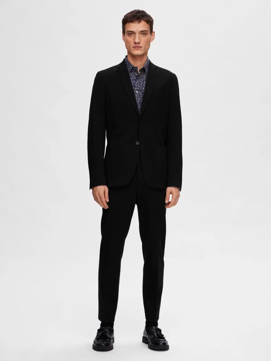 SELECTED SLIM FIT JERSEY BLAZER Black Flash Sale