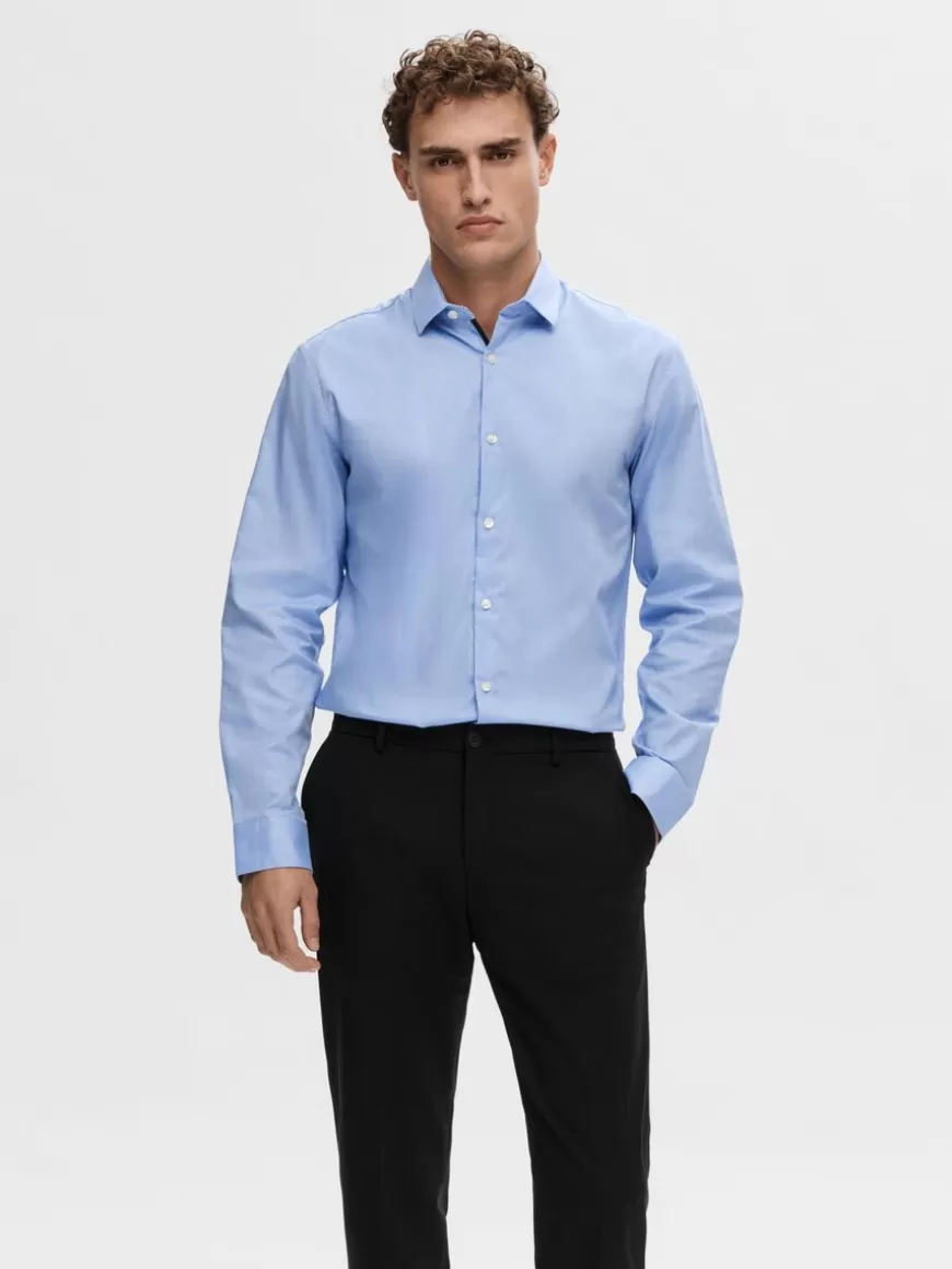 SELECTED SLIM FIT SKJORTE Blue Discount