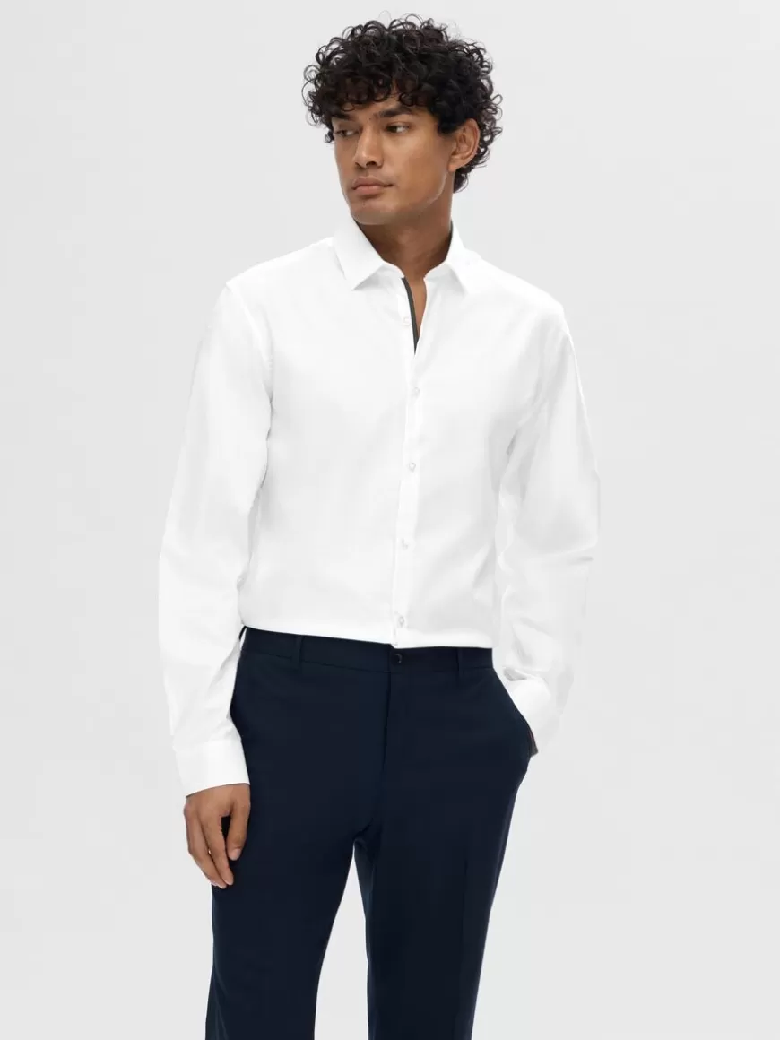 SELECTED SLIM FIT SKJORTE White Cheap