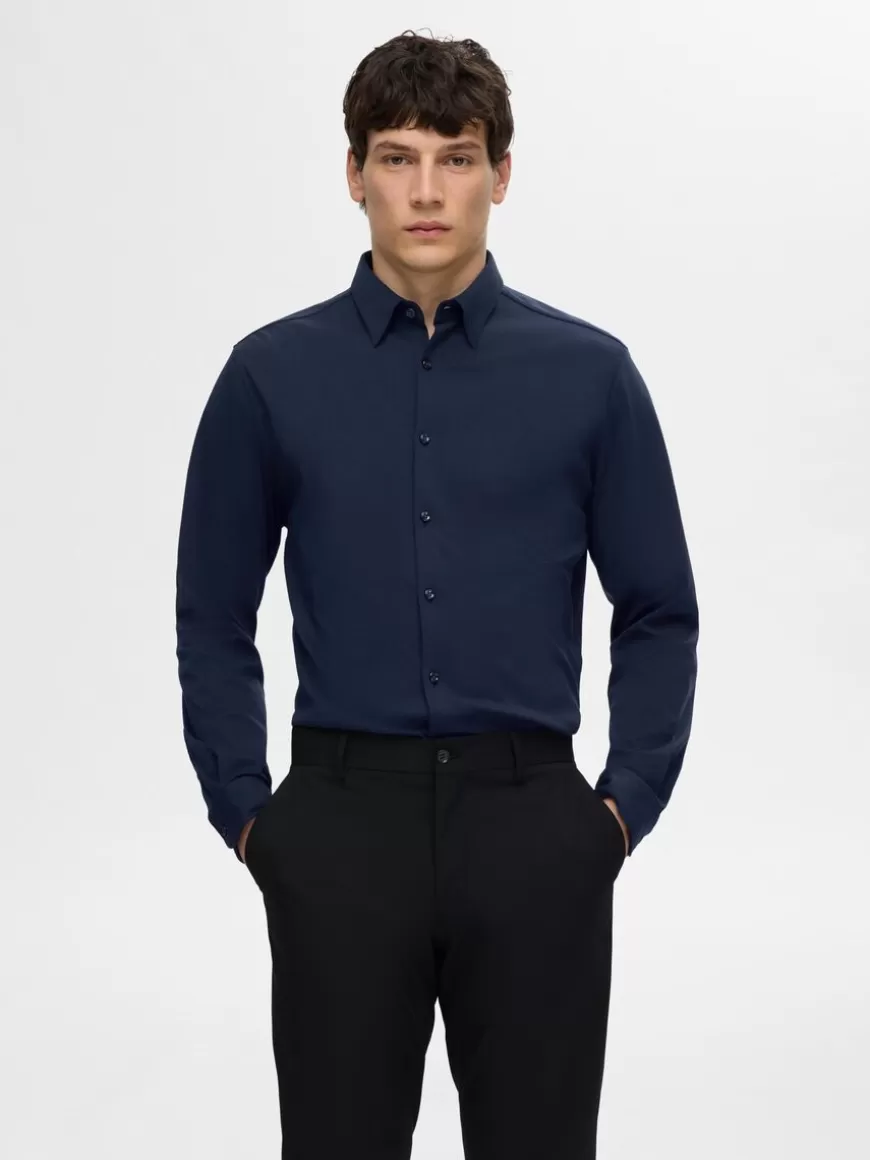 SELECTED SLIM FIT SKJORTE Blue Fashion