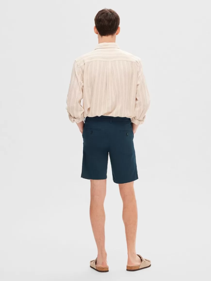 SELECTED SLIM-FIT CHINOSHORTS Blue Shop