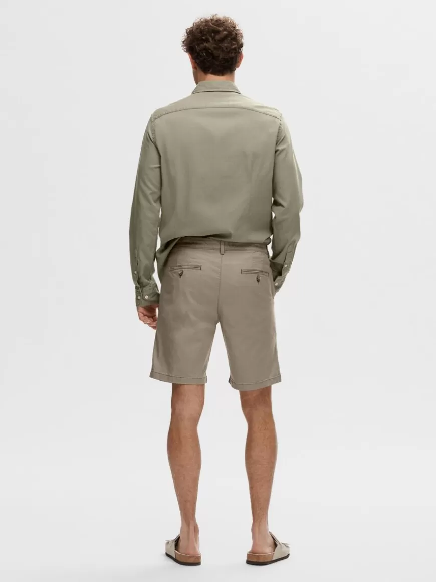 SELECTED SLIM-FIT CHINOSHORTS Brown Shop