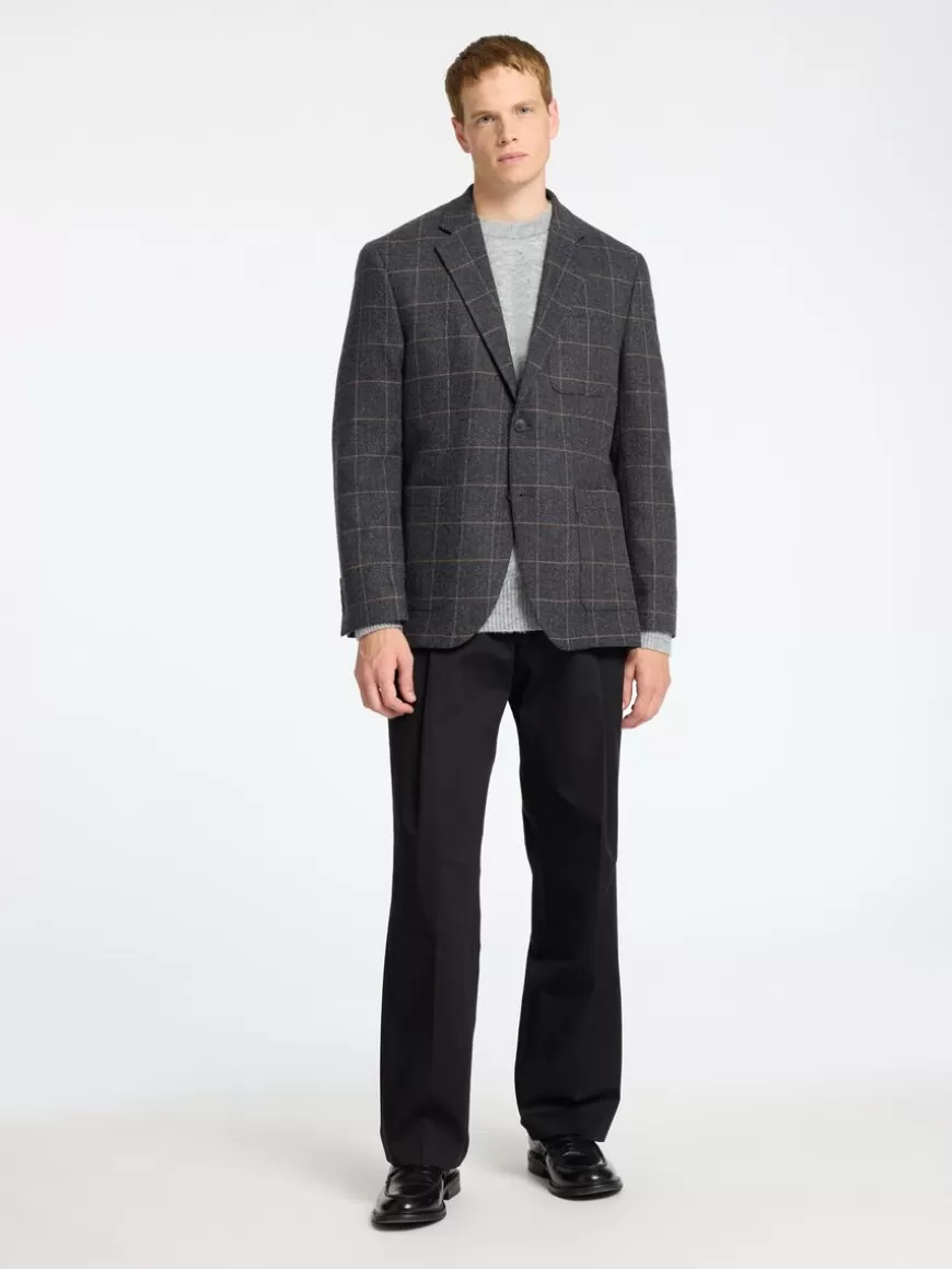 SELECTED SMAL PASSFORM RUTETE BLAZER Grey Flash Sale