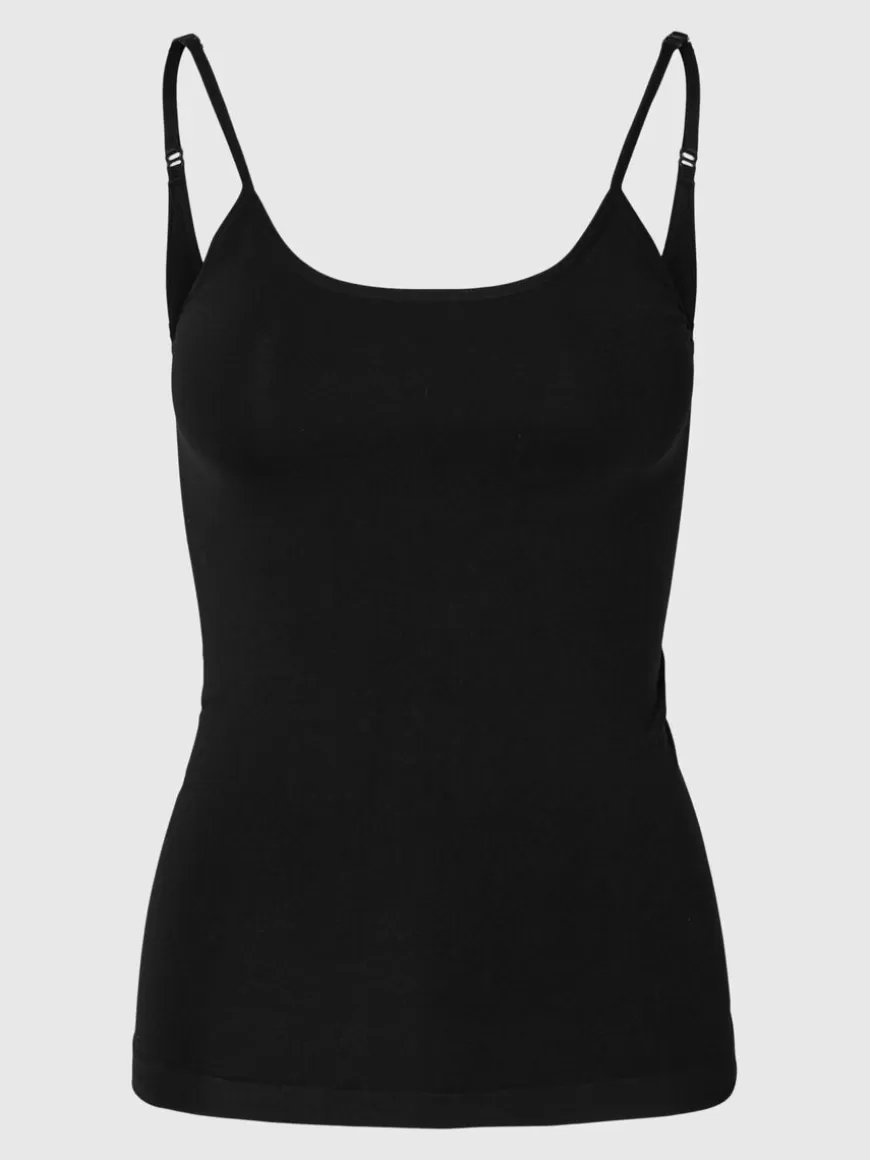 SELECTED SØMLØS SHAPEWEAR-TOPP Black Hot