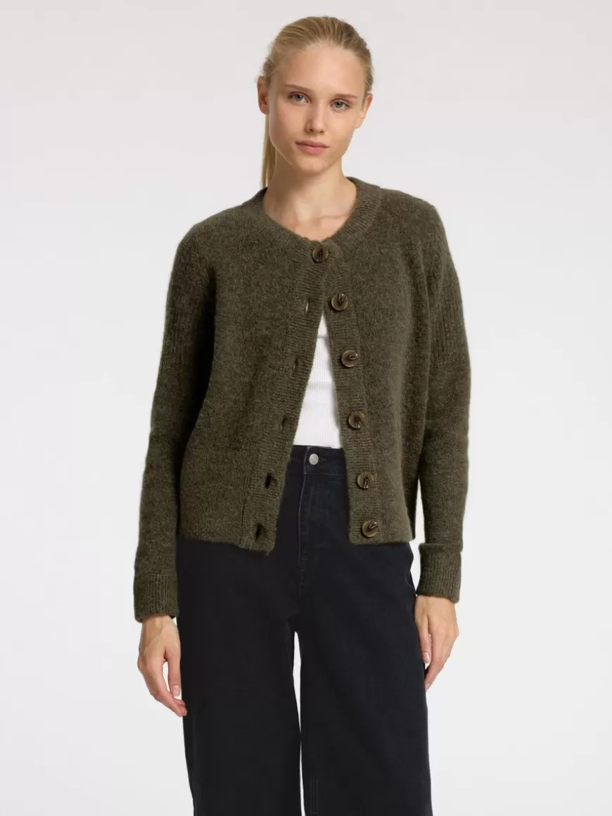 SELECTED STRIKKET CARDIGAN Green Sale