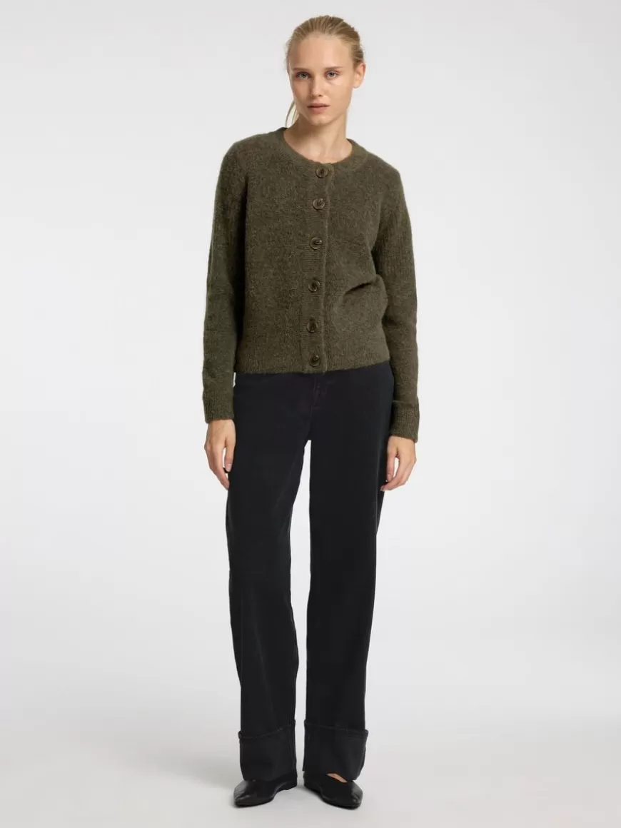 SELECTED STRIKKET CARDIGAN Green Sale