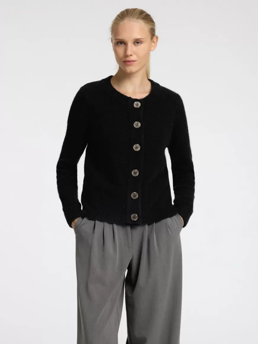 SELECTED STRIKKET CARDIGAN Black Store