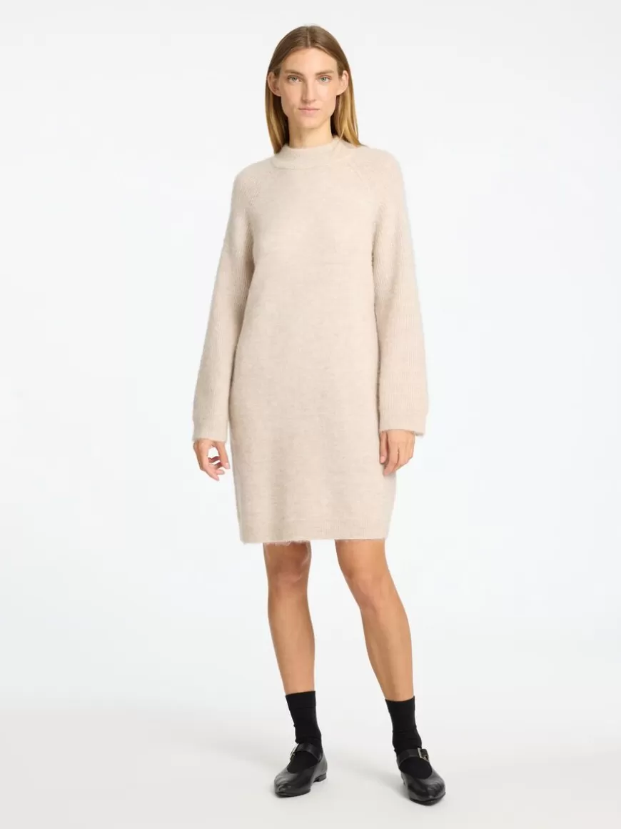 SELECTED STRIKKET MINIKJOLE Beige Online