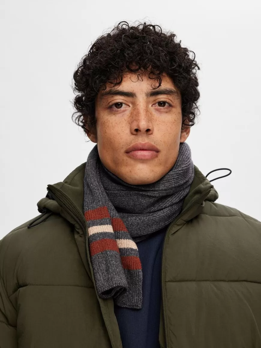 SELECTED STRIPETE SKJERF Grey Flash Sale