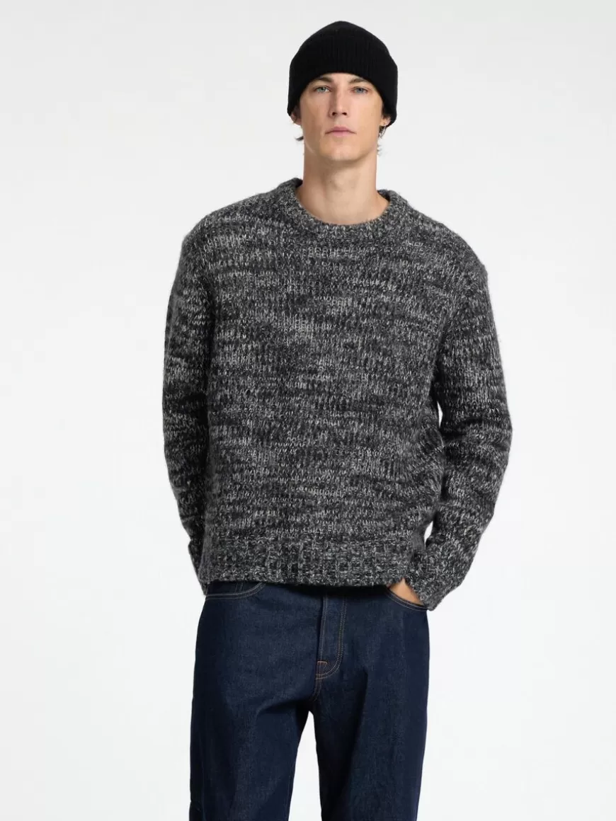 SELECTED STRUKTURERT STRIKKET PULLOVER Grey Cheap