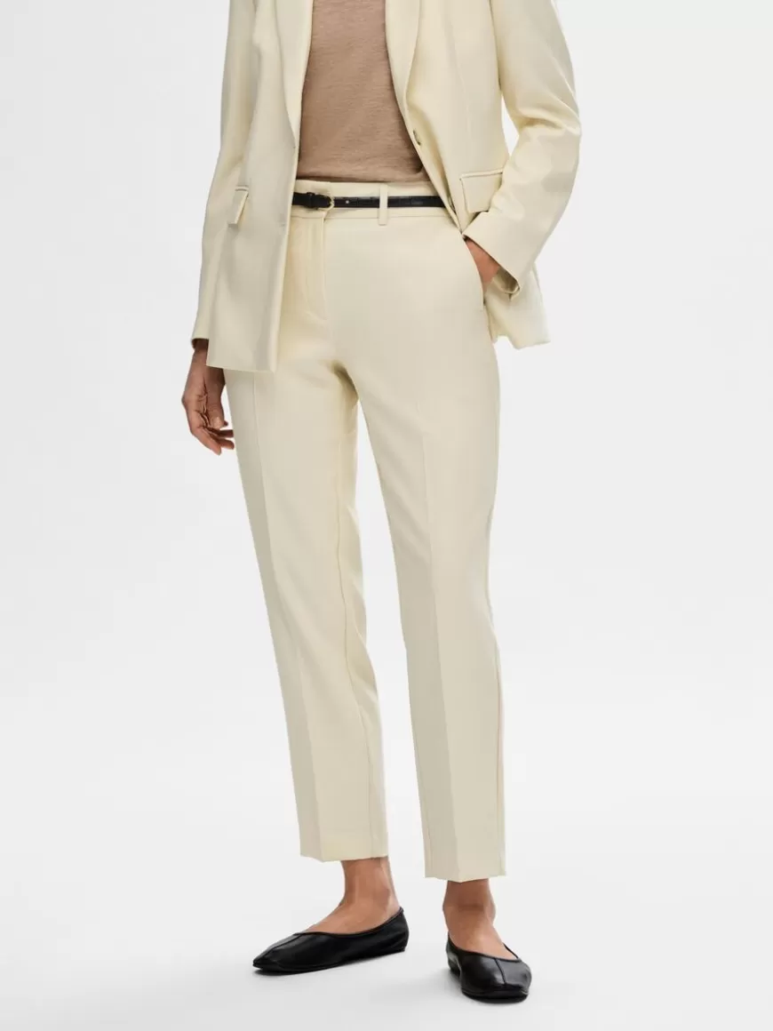 SELECTED TAILORED CROPPED BUKSER Beige Best