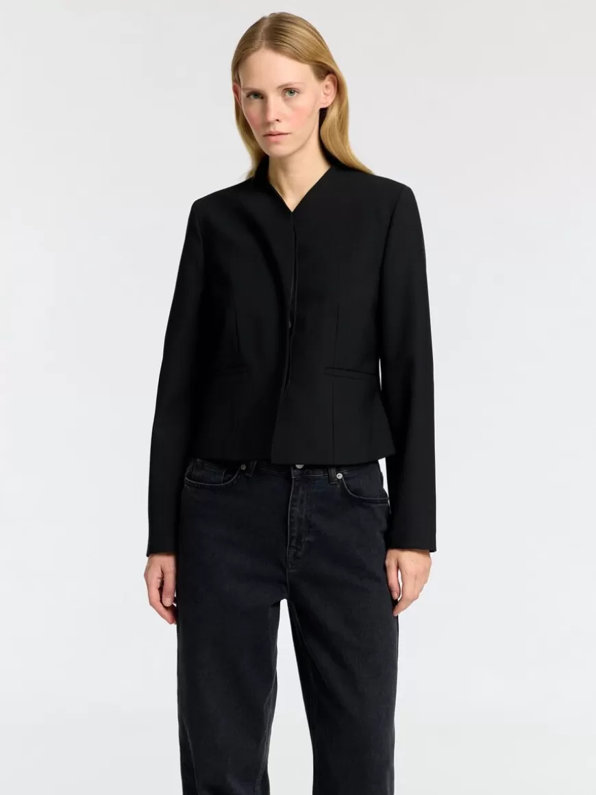 SELECTED TETTSITTENDE BLAZER Black Fashion