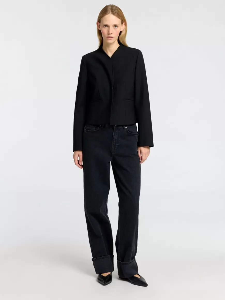 SELECTED TETTSITTENDE BLAZER Black Fashion