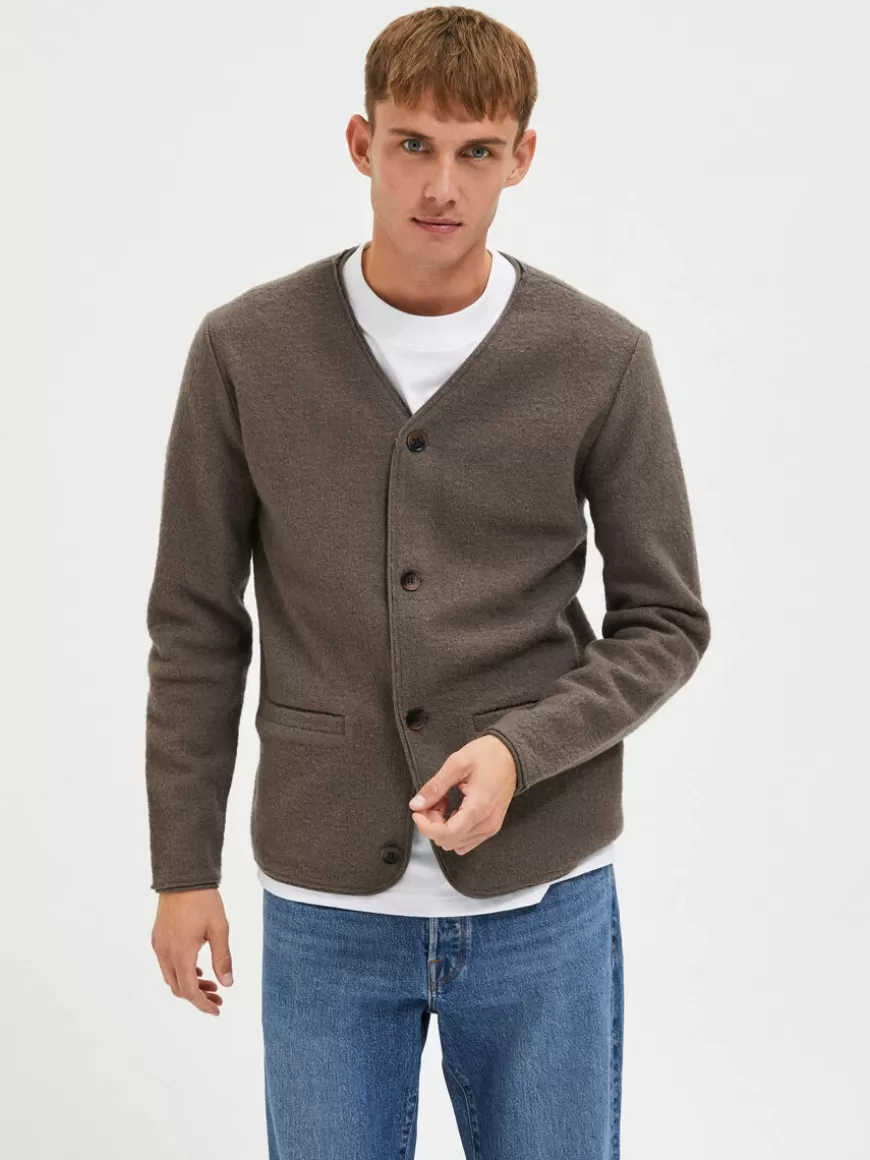 SELECTED ULL CARDIGAN Brown Discount