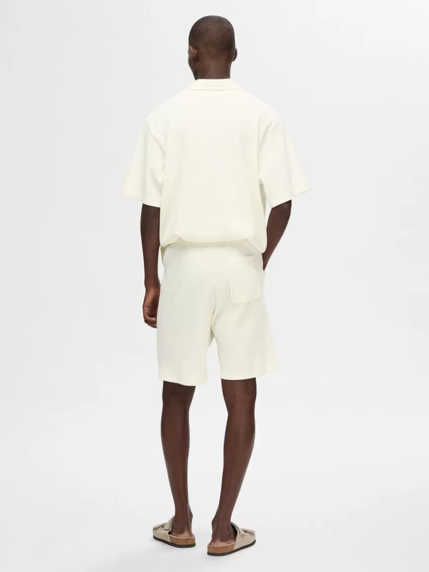 SELECTED VAFFEL SHORTS White Shop