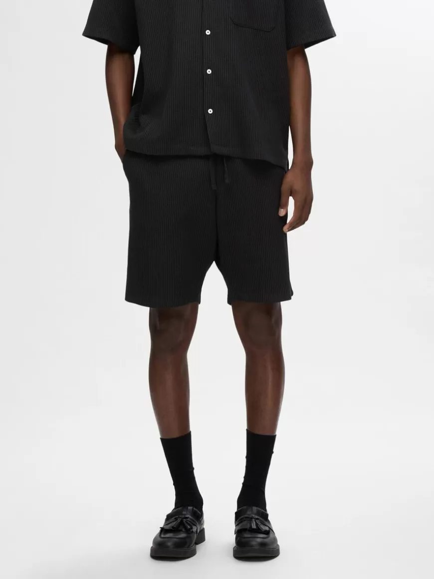 SELECTED VAFFEL SHORTS Black Best