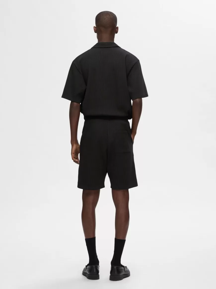 SELECTED VAFFEL SHORTS Black Best