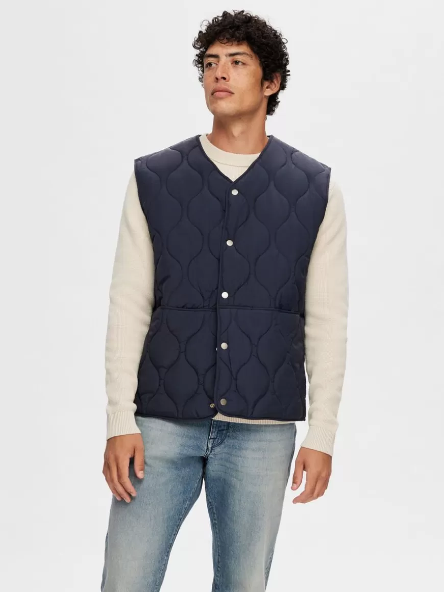 SELECTED VATTERTE VEST Blue Store