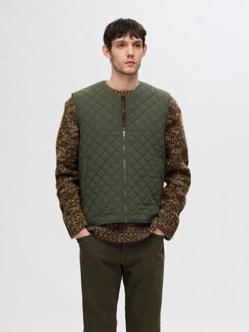 SELECTED VATTERTE VEST Green Shop